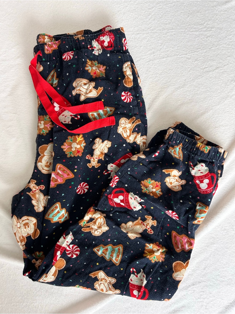 Old Navy Navy Lounge Pants with Holiday Gingerbread Print